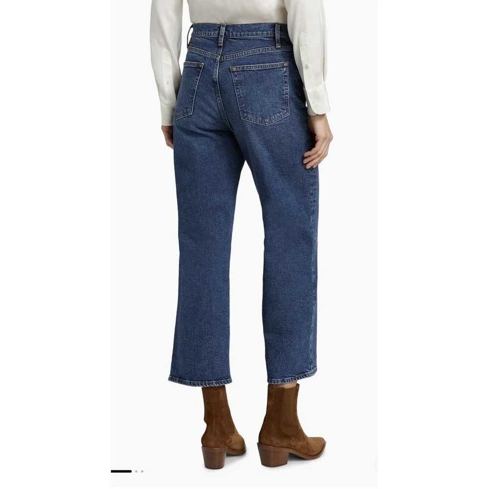 FRAME The Wide Straight Leg Jeans Blue Denim Ankle Length Sz 24 NWT $268 - Picture 16 of 16